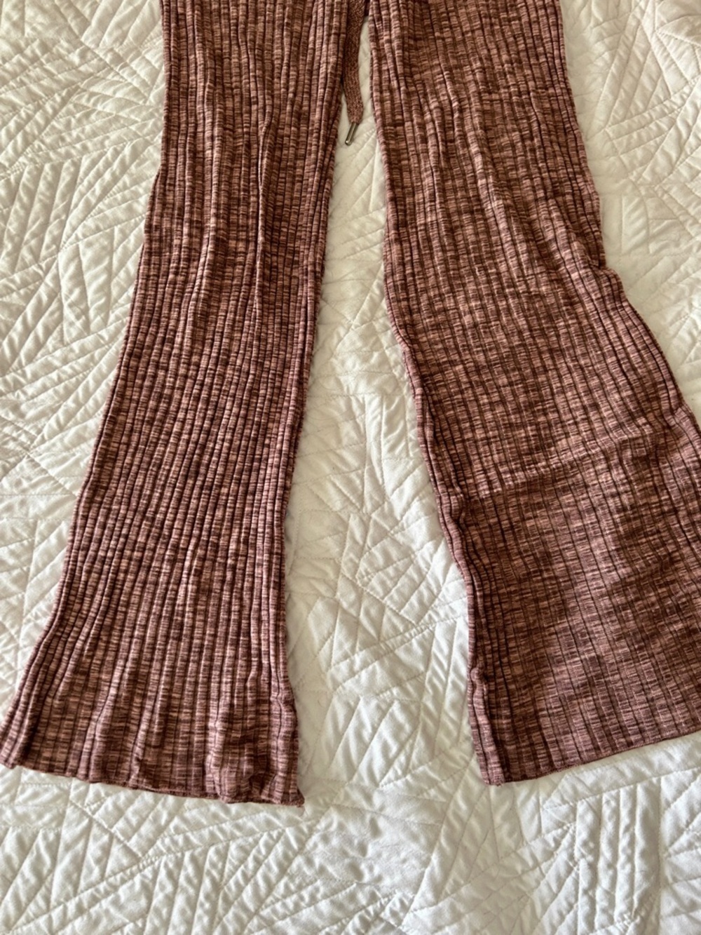 Athleta Revolve Ribbed Flare Lounge Pants in Tawny Rose - Picture 4 of 7